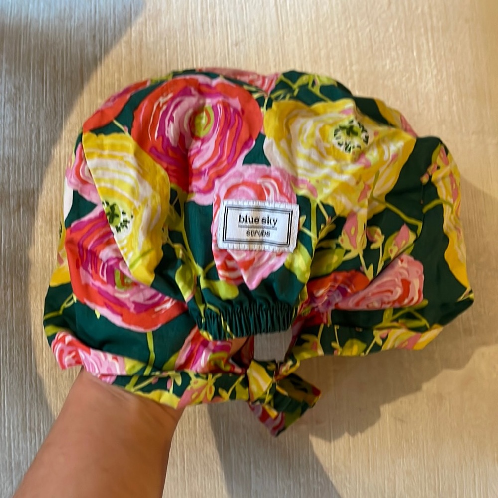 Blue Sky- “The Pixie Hat” Scrub Cap (surgical cap)
